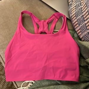 Lululemon Pink Running Bra Tank with Pockets